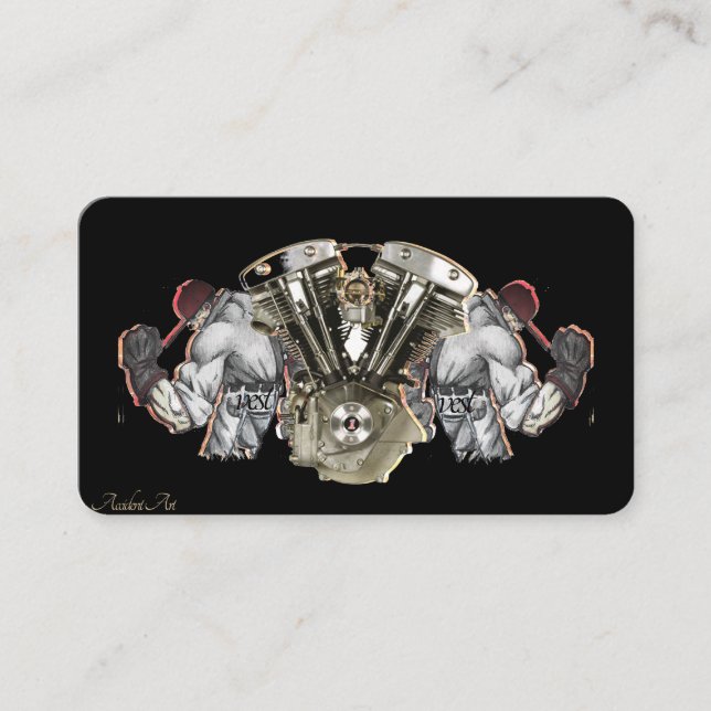 Cartão de visita de motociclo na moda (Frente)