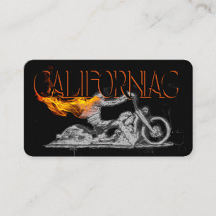 Cartão de visita de motociclo na moda