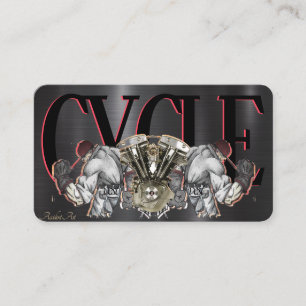 Cartão de visita de motociclo na moda