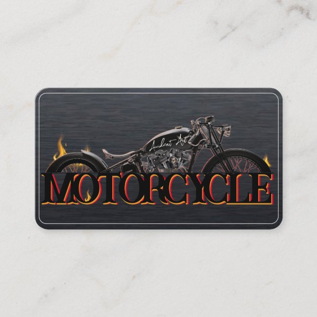 Cartão de visita de motociclo na moda (Frente)