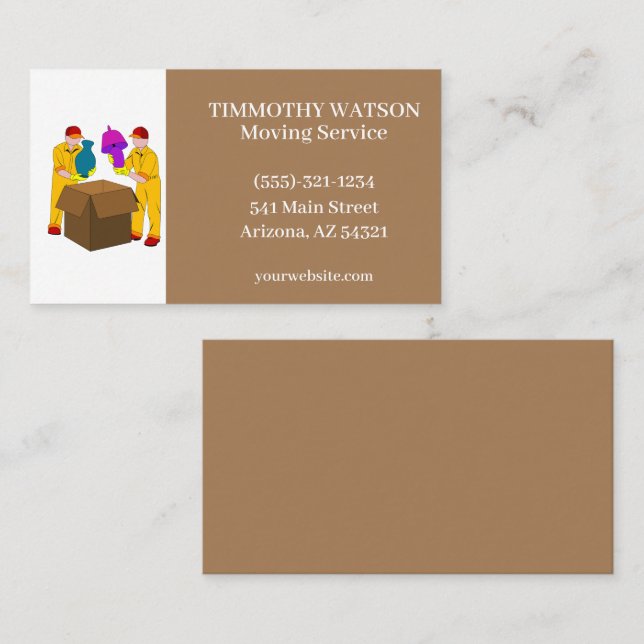 Cartão de visita de Movimentação de Serviço (Frente/Verso)