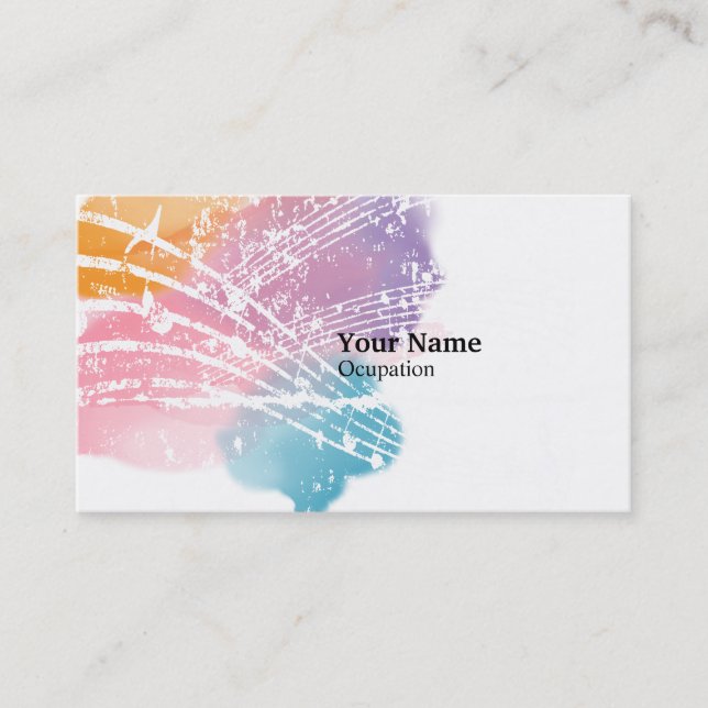 Cartão de visita de música (Frente)