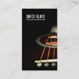 Cartão de visita de Música de Instrutor de Violão