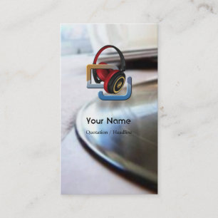 Cartão de visita de Música DJ