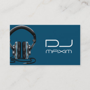 Cartão de visita de Música DJ legal