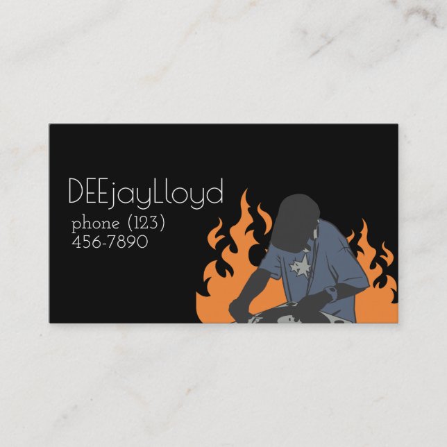 Cartão de Visita de Músico DJ (Frente)