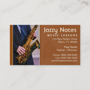 Cartão de Visita de Músico – Saxofone