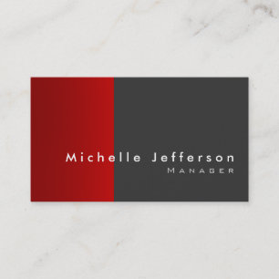 Cartão de visita de Na moda de Cinza Vermelha Tren