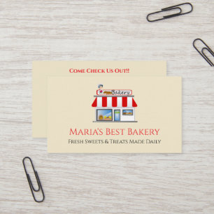 Cartão de Visita de Negócios da Padaria Baker Cafe