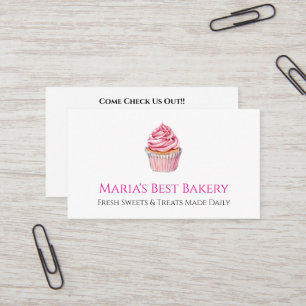 Cartão de Visita de Negócios da Padaria Baker Cafe