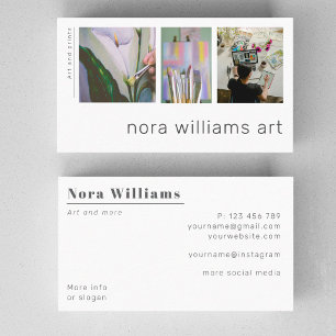 Cartão de visita de negócios de arte design artist