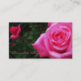 Cartão de Visita de Negócios de Foto de Rosa Rosa