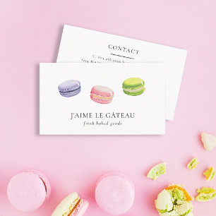Cartão de Visita de Negócios de Macaron de Padaria