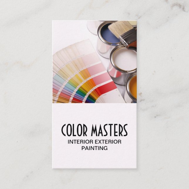 Cartão de Visita de Negócios de Pintura Construção (Frente)