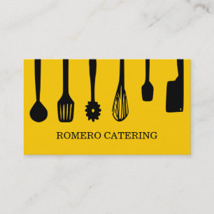 Cartão de Visita de Negócios de Restaurante de Com