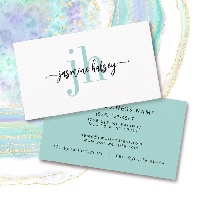 Cartão de visita de nome de tendência simples e in (Criador carregado)