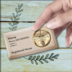 Cartão de visita de nome personalizado de enfermei