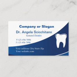 Cartão de visita de nomeação de logotipo de dente
