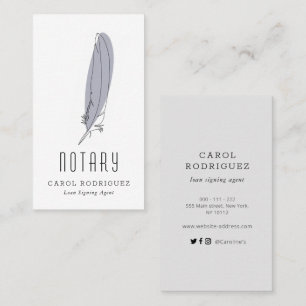 cartão de visita de notariado elegante moderno