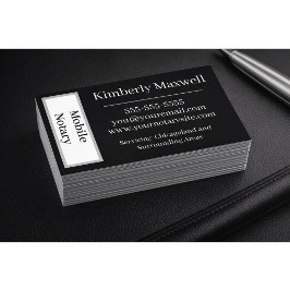 Cartão de Visita de Notário Personalizado Preto Br