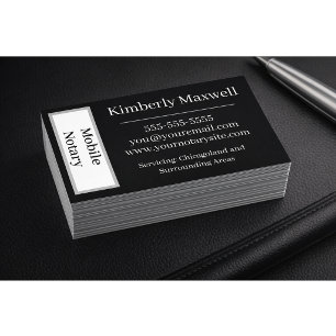 Cartão de Visita de Notário Personalizado Preto Br