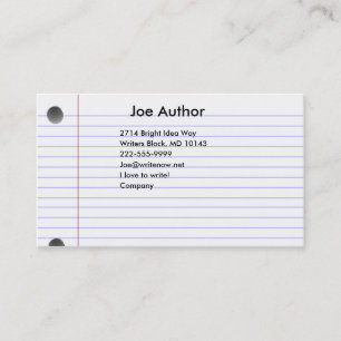 Cartão de visita de Notecard