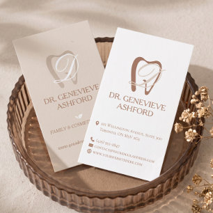 Cartão de Visita de Odontologia Luxuoso e Elegante