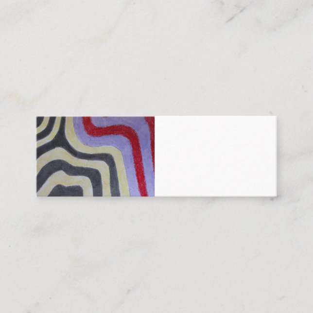 Cartão de visita de ondas coloridas (Frente)