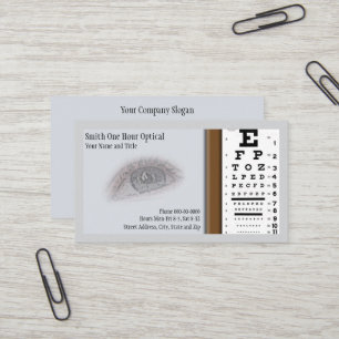 Cartão de visita de Optometristas