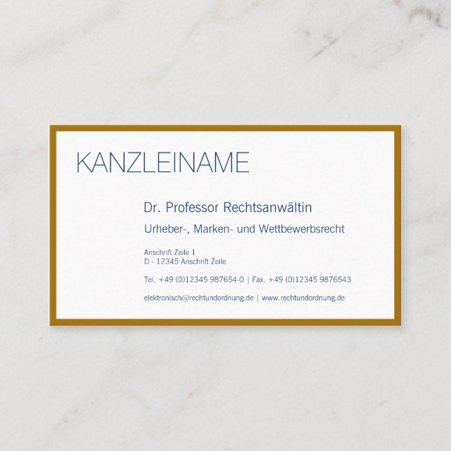 Cartão De Visita De ouro arround (Frente)