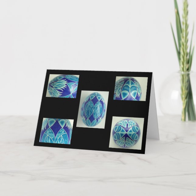 Cartão de Visita de Ovo Pysanka - Dentro Vazio (Frente)