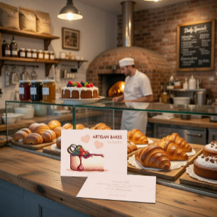 Cartão de Visita de Padaria Artesanal Personalizad