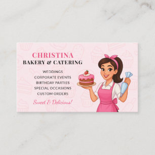Cartão de Visita de Padaria & Catering Fofo