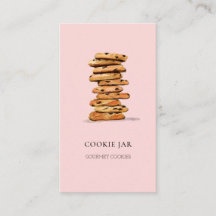 Cartão de visita de padaria de biscoitos aquarela 