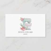 Cartão de visita de padaria de misturador de bolo 