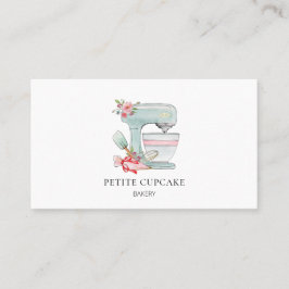 Cartão de visita de padaria de misturador de bolo 