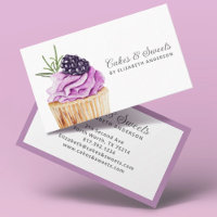 Cartão de visita de padaria de pastelaria cupcake