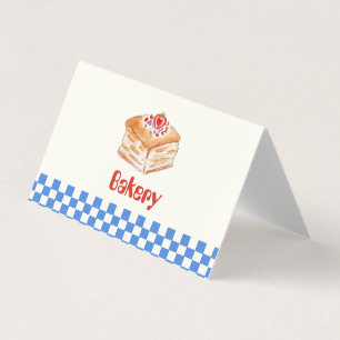 Cartão de Visita de Padaria Dobrado Personalizado