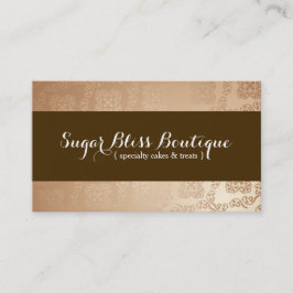 Cartão de visita de padaria Dourado e castanho
