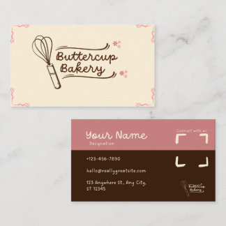 Cartão de Visita de Padaria Personalizada Fofa