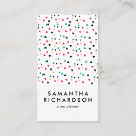 Cartão de visita de Padrão Confetti de Triângulo C