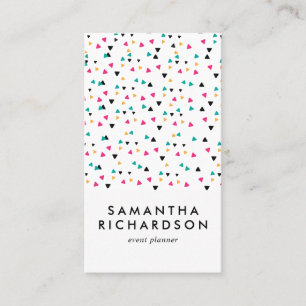 Cartão de visita de Padrão Confetti de Triângulo C
