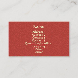 Cartão de visita de padrão de corações vermelh