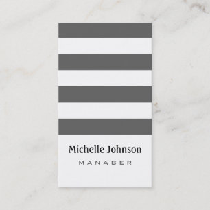 Cartão de visita de Padrão de Faixa Branca de Cinz