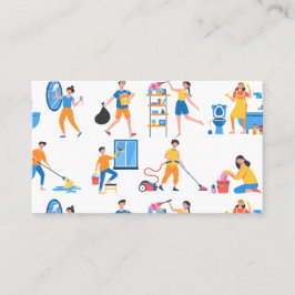 Cartão de visita de Padrão de Serviço de Limpeza D