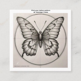 Cartão de visita de padrão de tatuagem