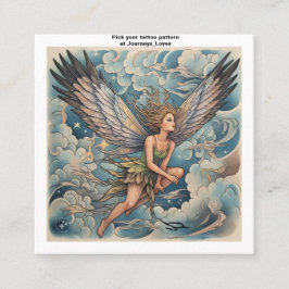 Cartão de visita de padrão de tatuagem