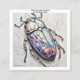 Cartão de visita de padrão de tatuagem