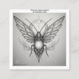 Cartão de visita de padrão de tatuagem