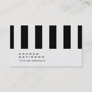 Cartão de visita de padrão estriado com Cinza pret